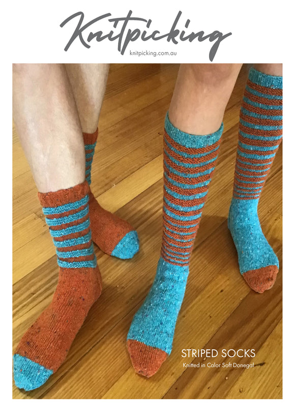 Soft Donegal Striped Sock Kit