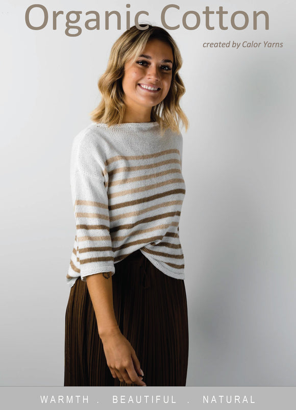 CY225 Organic Cotton Striped Sweater Kit
